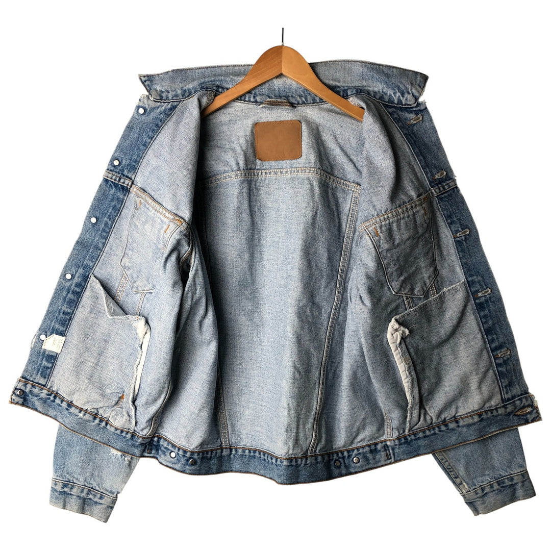 90'S Levi's 70507-4890 denim jacket, denim jacket, made in USA, men's XL size, vintage cotton blue type Vintage Second Hand