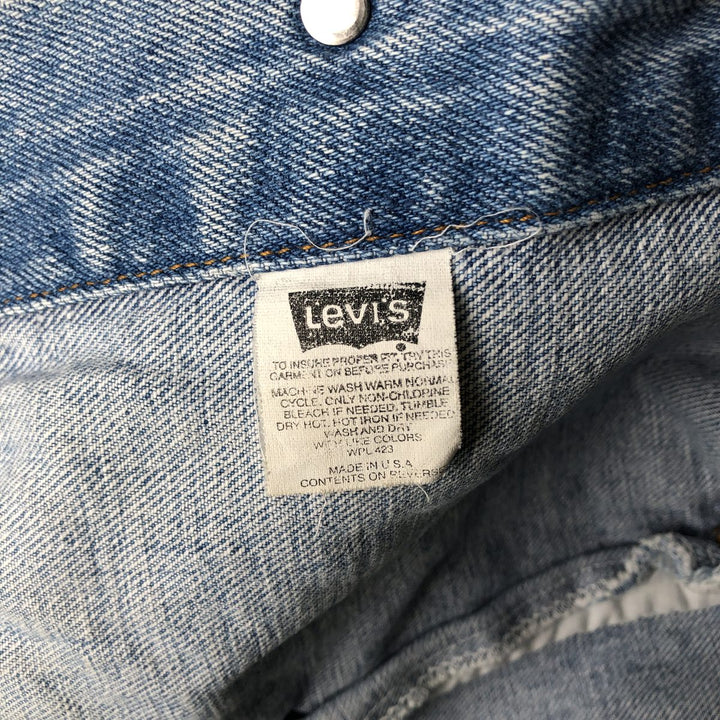 90'S Levi's 70507-4890 denim jacket, denim jacket, made in USA, men's XL size, vintage cotton blue type Vintage Second Hand