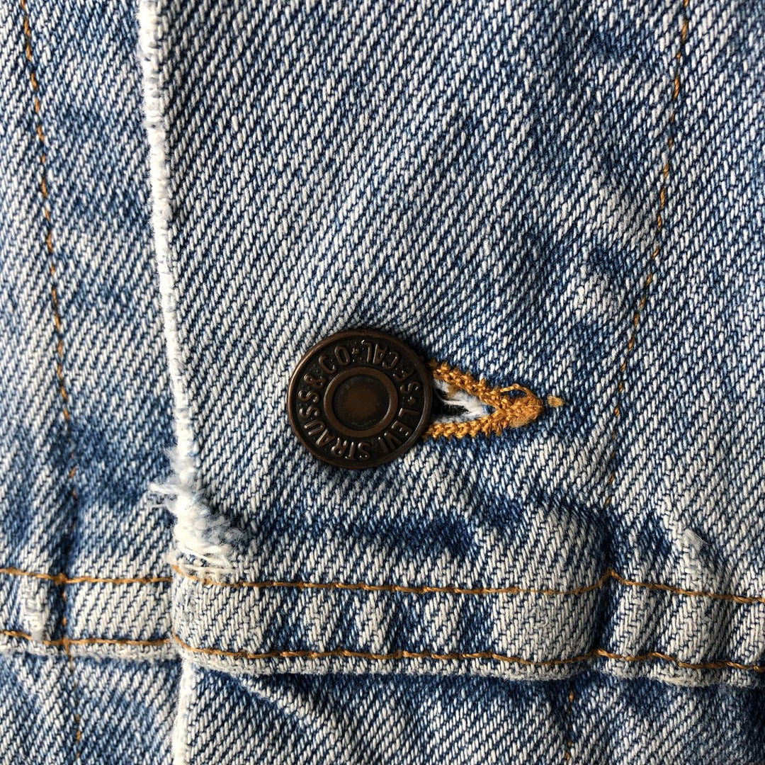 90'S Levi's 70507-4890 denim jacket, denim jacket, made in USA, men's XL size, vintage cotton blue type Vintage Second Hand