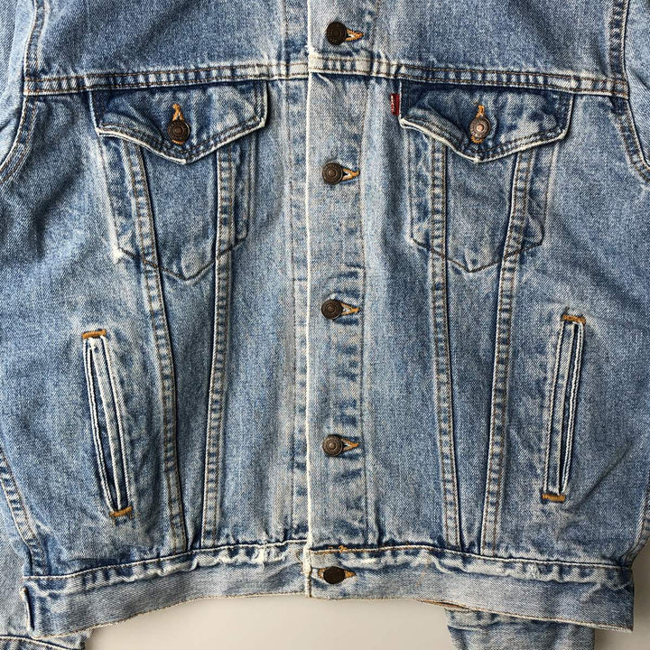 90'S Levi's 70507-4890 denim jacket, denim jacket, made in USA, men's XL size, vintage cotton blue type Vintage Second Hand