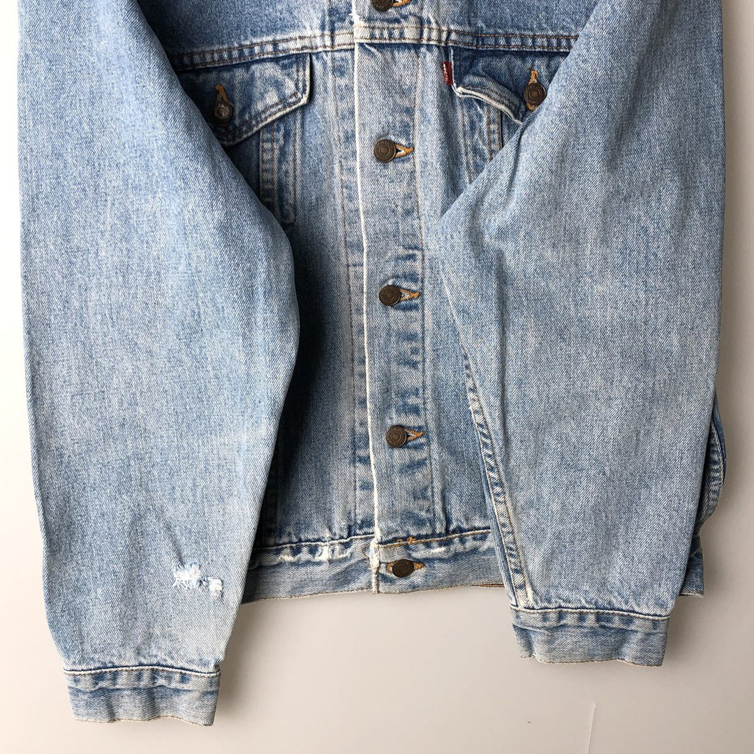 90'S Levi's 70507-4890 denim jacket, denim jacket, made in USA, men's XL size, vintage cotton blue type Vintage Second Hand