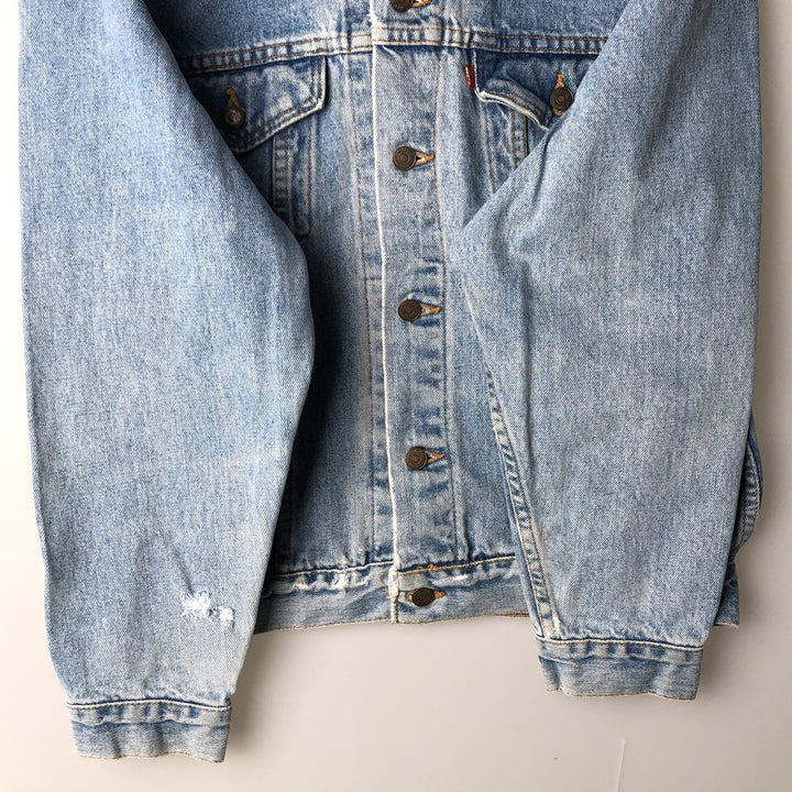 90'S Levi's 70507-4890 denim jacket, denim jacket, made in USA, men's XL size, vintage cotton blue type Vintage Second Hand