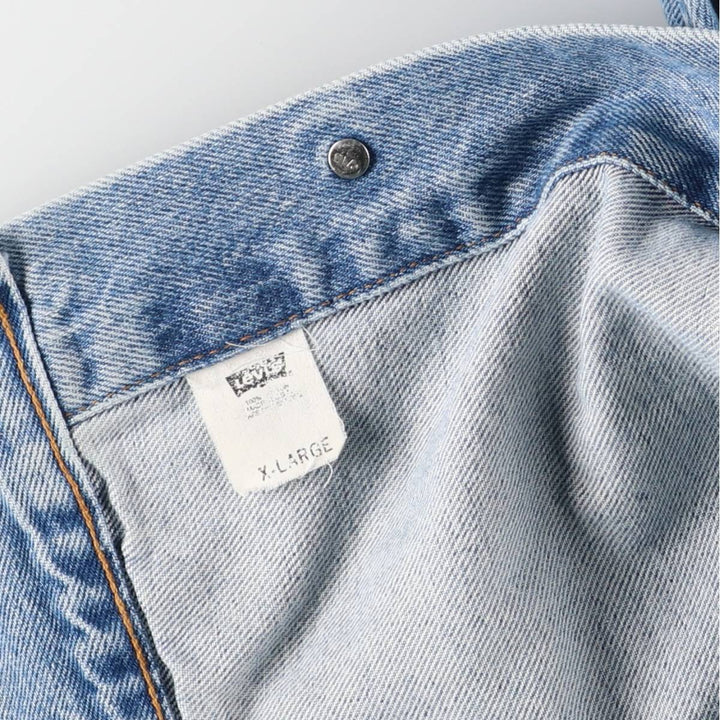 90'S Levi's denim jacket, denim jacket, made in the USA, men's XL size, vintage cotton blue type Vintage Second Hand