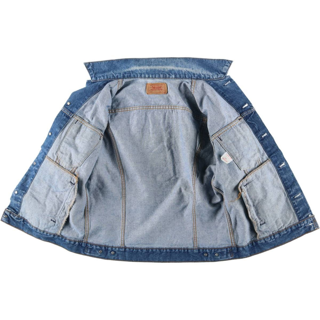 90'S Levi's 71506-0216 Denim Jacket, Made in USA, Men's Size L, Vintage cotton blue type Vintage Second Hand