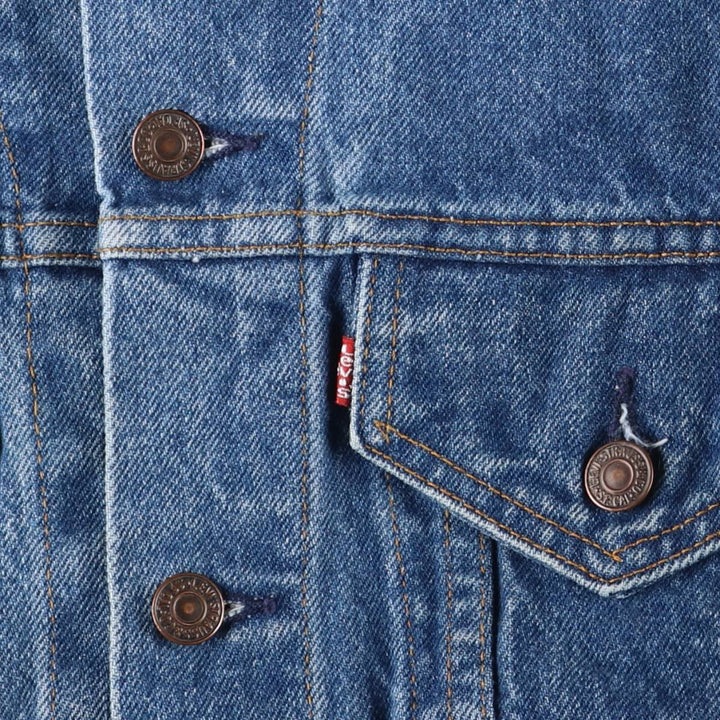90'S Levi's 71506-0216 Denim Jacket, Made in USA, Men's Size L, Vintage cotton blue type Vintage Second Hand
