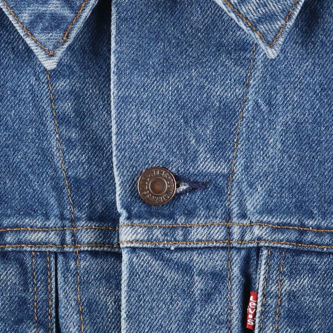 90'S Levi's 71506-0216 Denim Jacket, Made in USA, Men's Size L, Vintage cotton blue type Vintage Second Hand