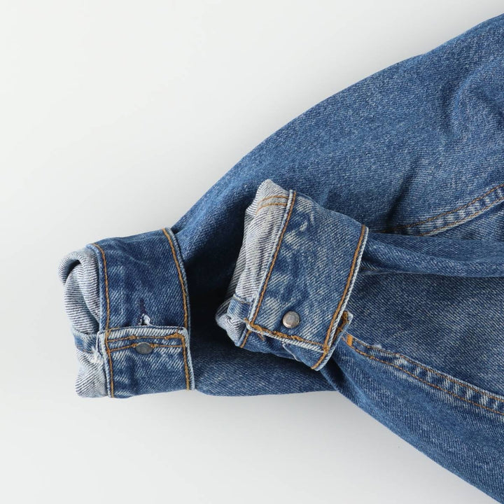 90'S Levi's 71506-0216 Denim Jacket, Made in USA, Men's Size L, Vintage cotton blue type Vintage Second Hand