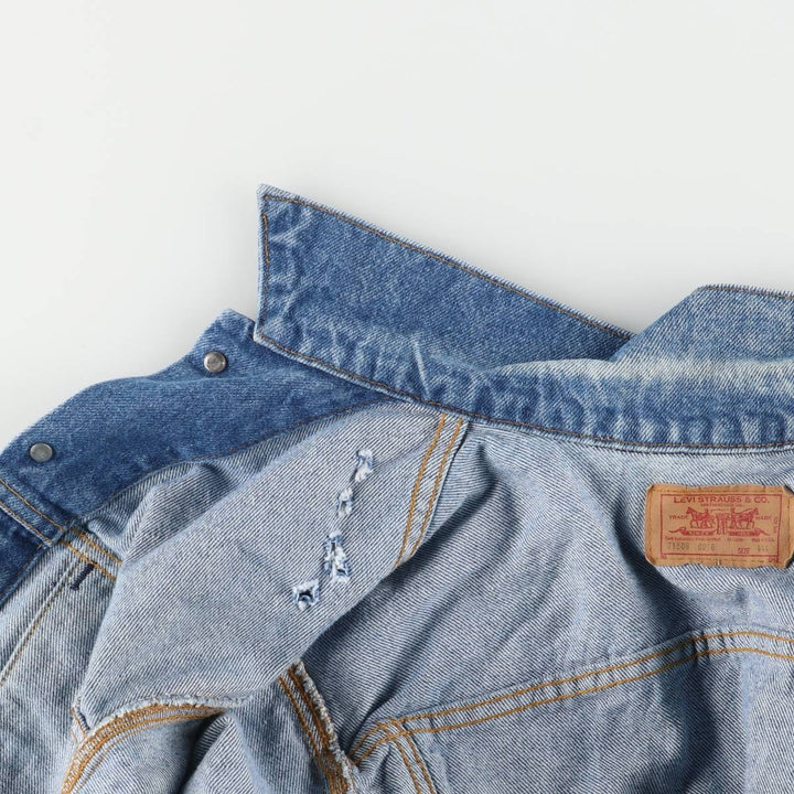 90'S Levi's 71506-0216 Denim Jacket, Made in USA, Men's Size L, Vintage cotton blue type Vintage Second Hand