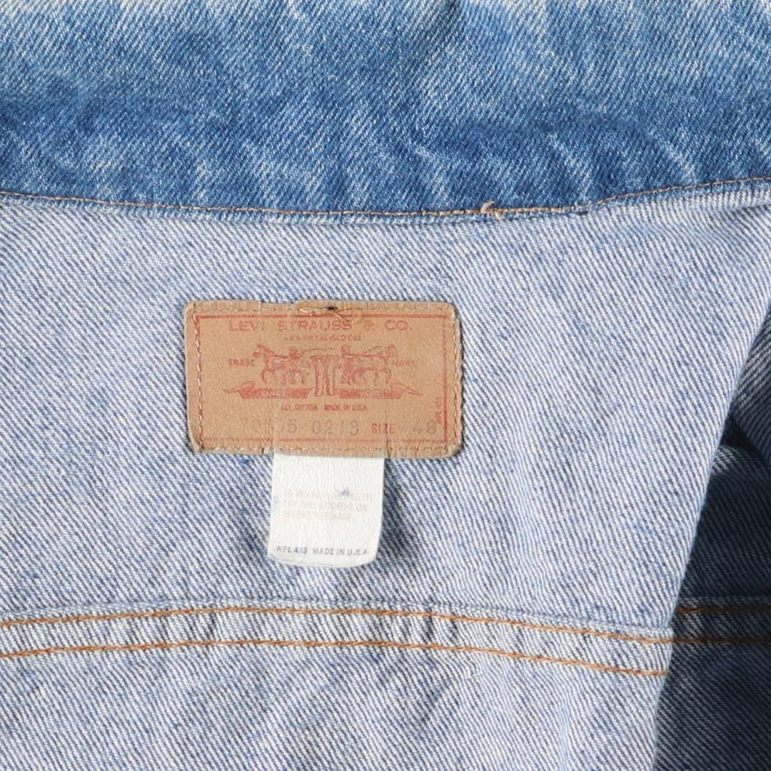 Vintage Levi's 70505-0213 denim jacket, made in the USA, size XXL. cotton blue type Vintage Second Hand