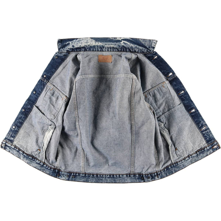 Levi's 70507-0227 Chemical Wash Denim Jacket, Made in the USA, Men's Size L cotton blue type Vintage Second Hand