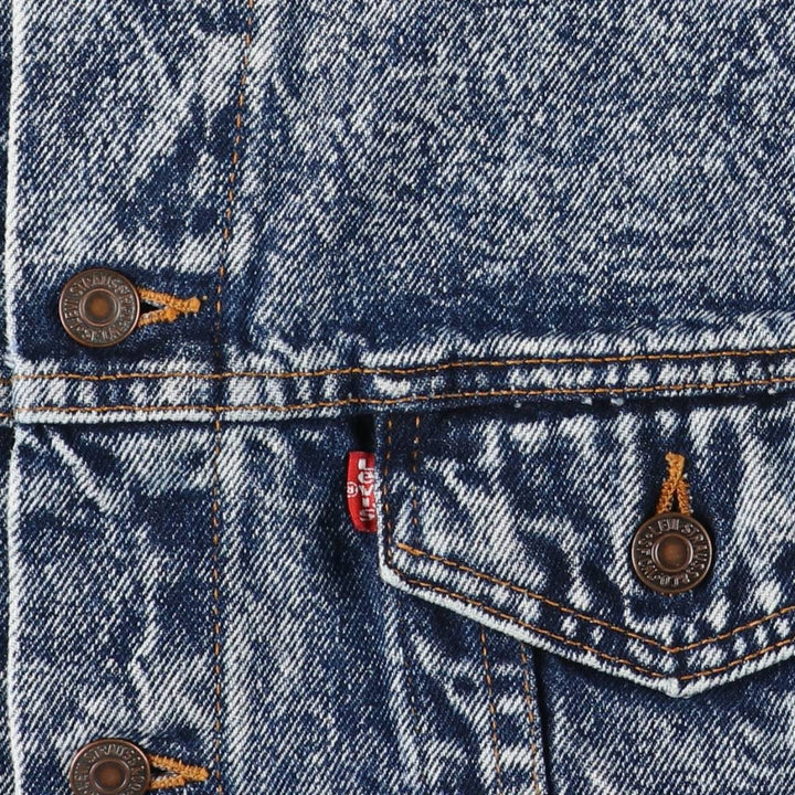 Levi's 70507-0227 Chemical Wash Denim Jacket, Made in the USA, Men's Size L cotton blue type Vintage Second Hand