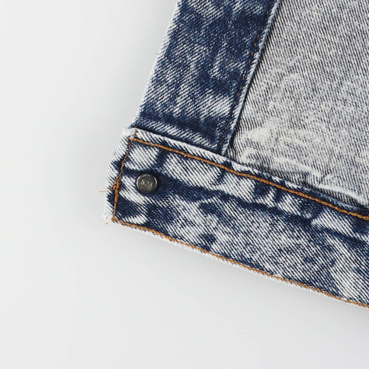 Levi's 70507-0227 Chemical Wash Denim Jacket, Made in the USA, Men's Size L cotton blue type Vintage Second Hand
