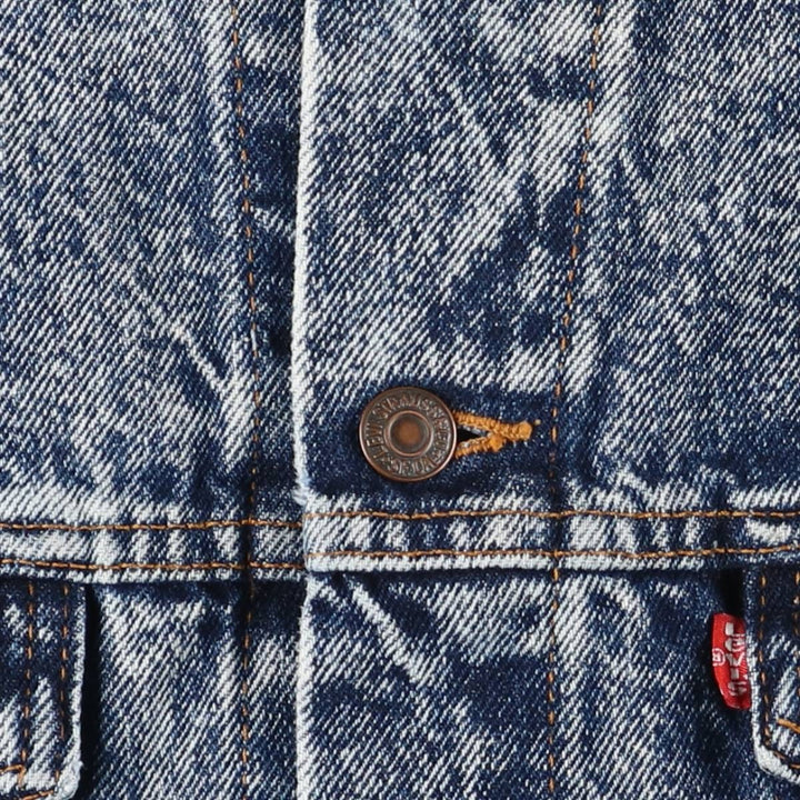 Levi's 70507-0227 Chemical Wash Denim Jacket, Made in the USA, Men's Size L cotton blue type Vintage Second Hand