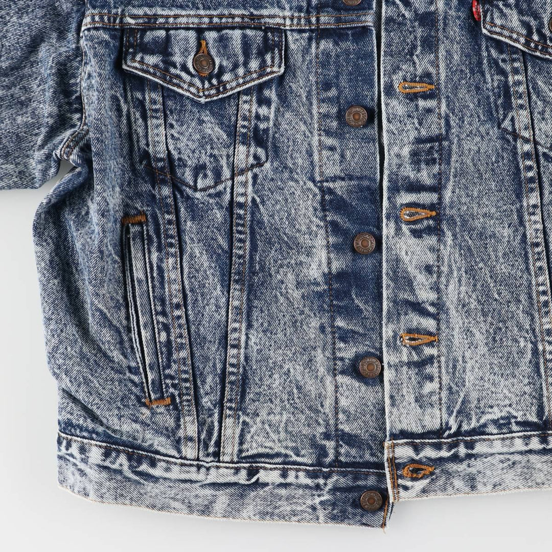 Levi's 70507-0227 Chemical Wash Denim Jacket, Made in the USA, Men's Size L cotton blue type Vintage Second Hand