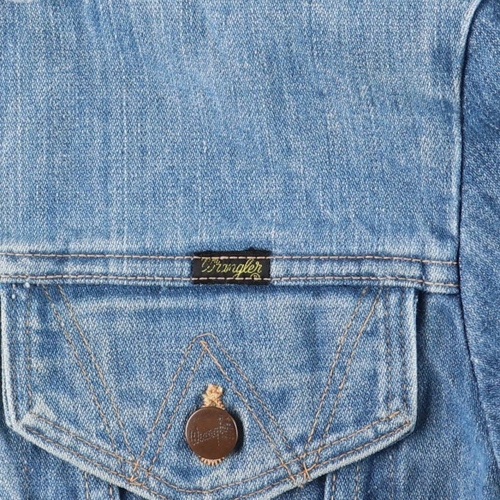 Vintage 1970'S Wrangler denim jacket with black tag, made in the USA, size M, men's size. unclear blue type Vintage Second Hand