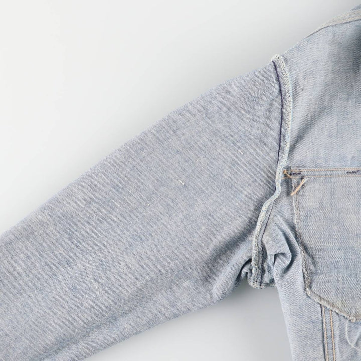 Vintage 1970'S Wrangler denim jacket with black tag, made in the USA, size M, men's size. unclear blue type Vintage Second Hand