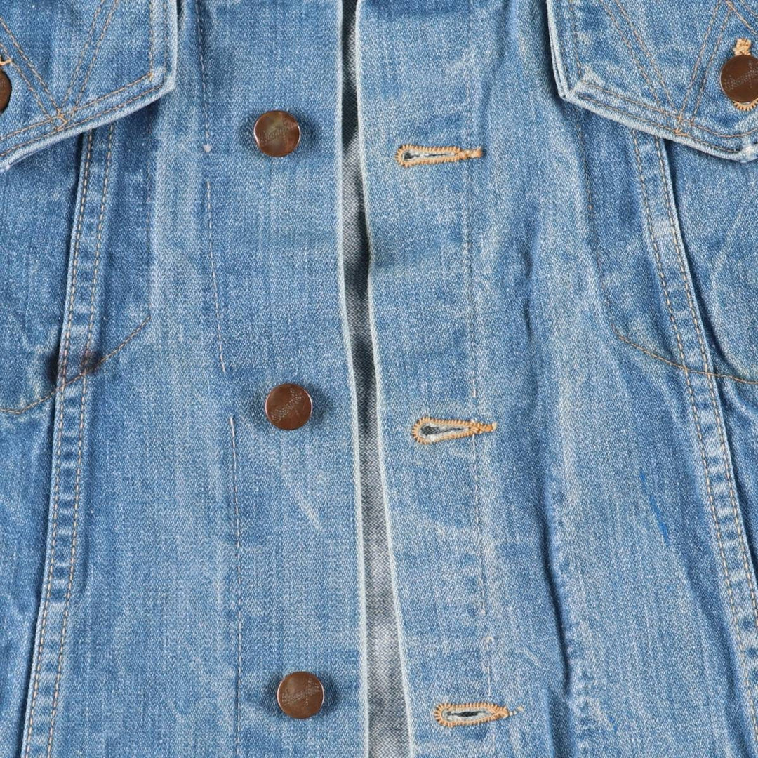Vintage 1970'S Wrangler denim jacket with black tag, made in the USA, size M, men's size. unclear blue type Vintage Second Hand