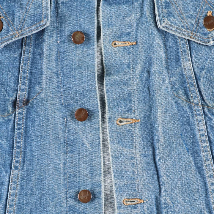 Vintage 1970'S Wrangler denim jacket with black tag, made in the USA, size M, men's size. unclear blue type Vintage Second Hand