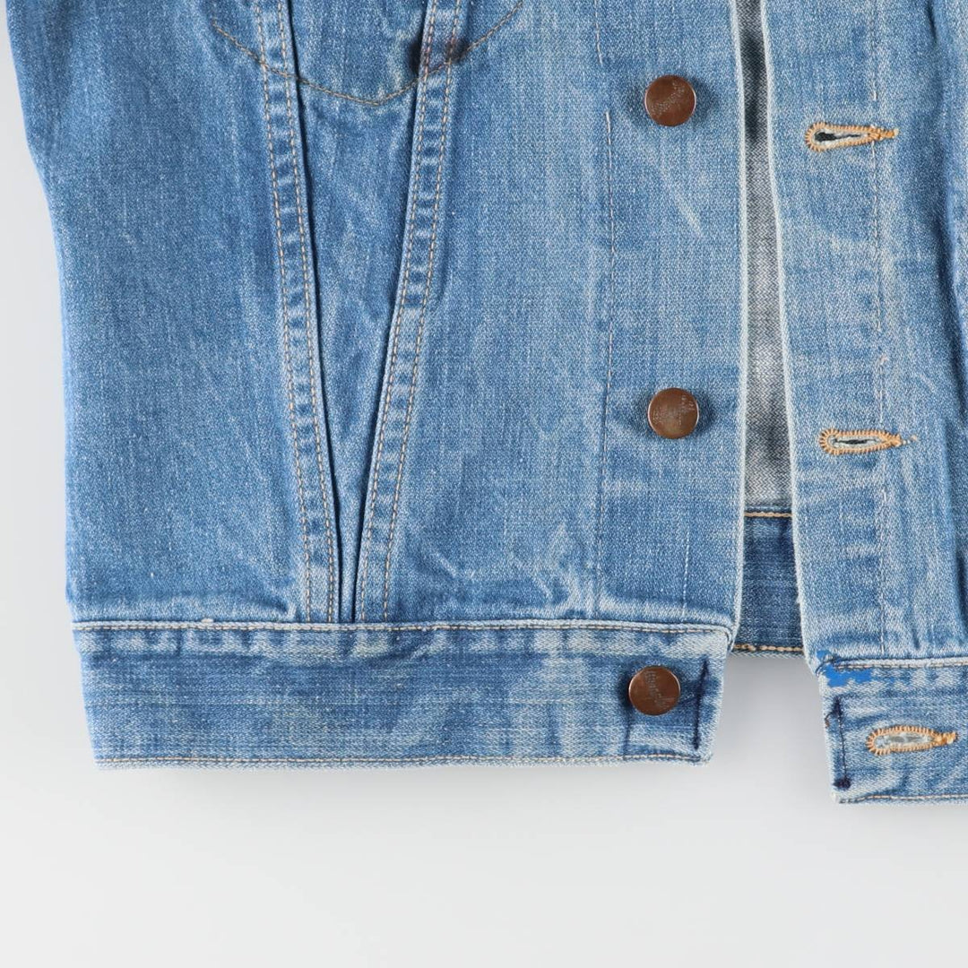 Vintage 1970'S Wrangler denim jacket with black tag, made in the USA, size M, men's size. unclear blue type Vintage Second Hand