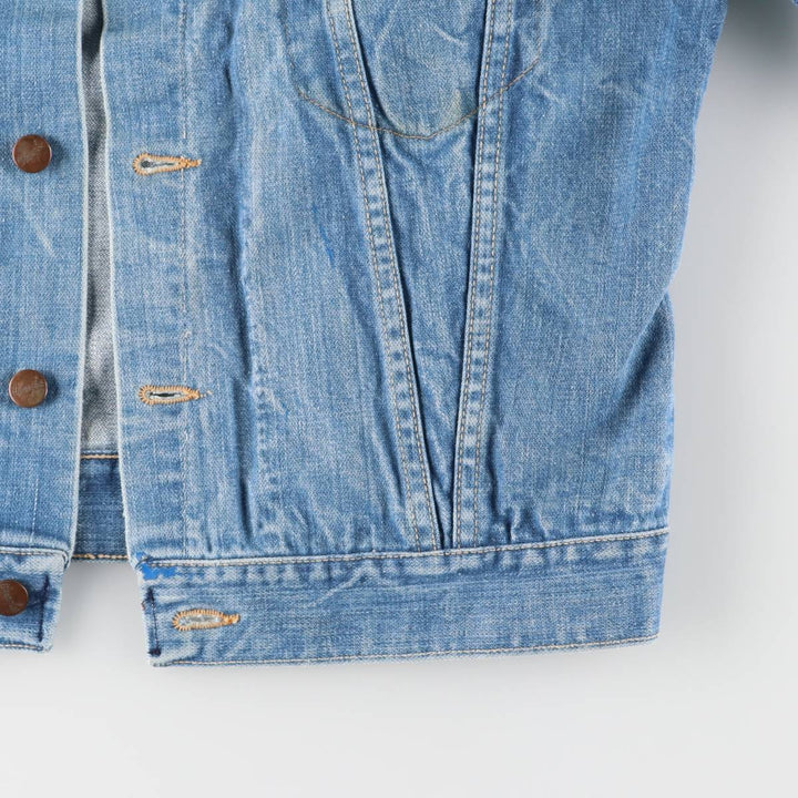 Vintage 1970'S Wrangler denim jacket with black tag, made in the USA, size M, men's size. unclear blue type Vintage Second Hand