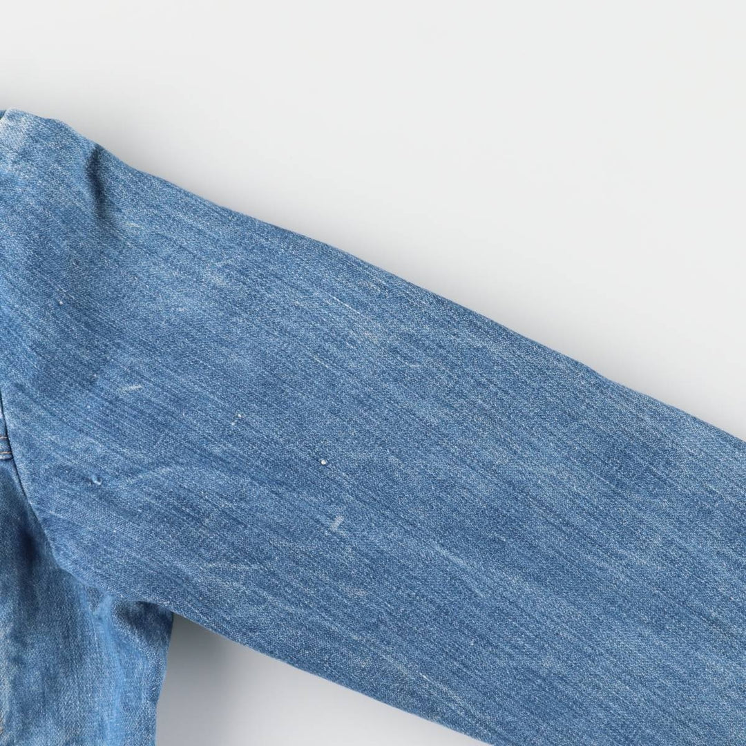 Vintage 1970'S Wrangler denim jacket with black tag, made in the USA, size M, men's size. unclear blue type Vintage Second Hand
