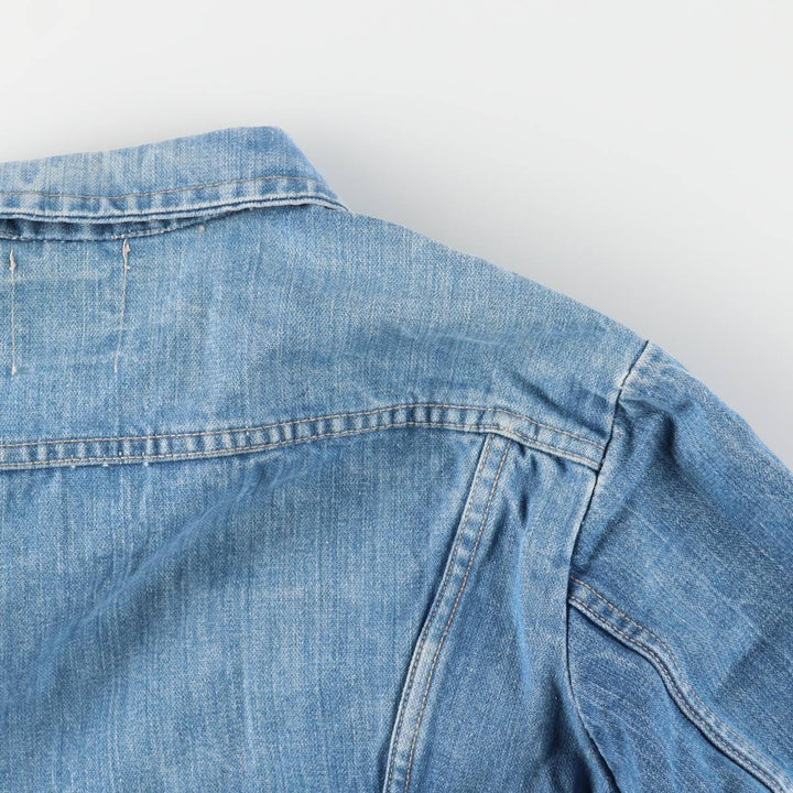 Vintage 1970'S Wrangler denim jacket with black tag, made in the USA, size M, men's size. unclear blue type Vintage Second Hand