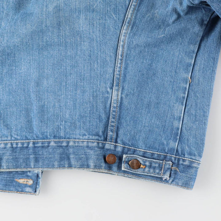 Vintage 1970'S Wrangler denim jacket with black tag, made in the USA, size M, men's size. unclear blue type Vintage Second Hand