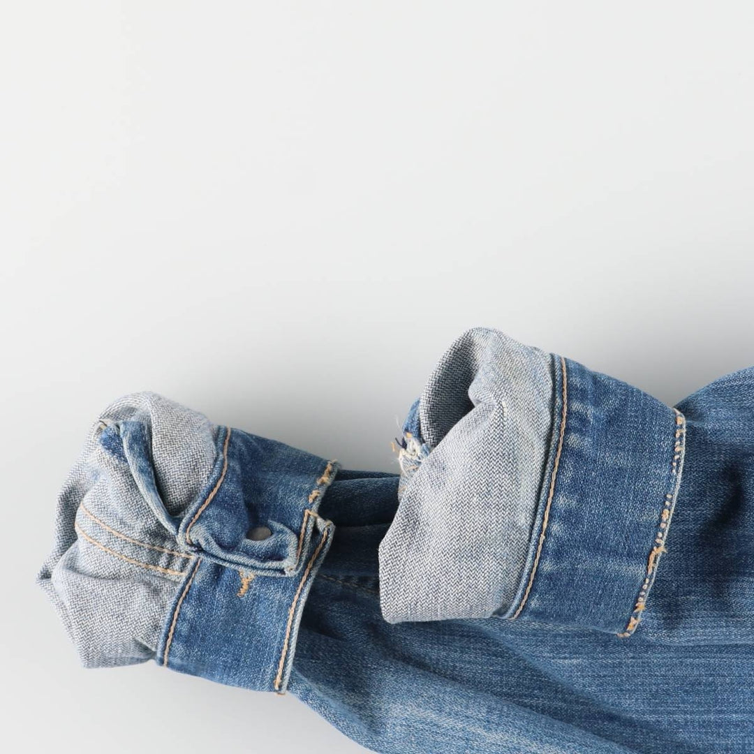 Vintage 1970'S Wrangler denim jacket with black tag, made in the USA, size M, men's size. unclear blue type Vintage Second Hand