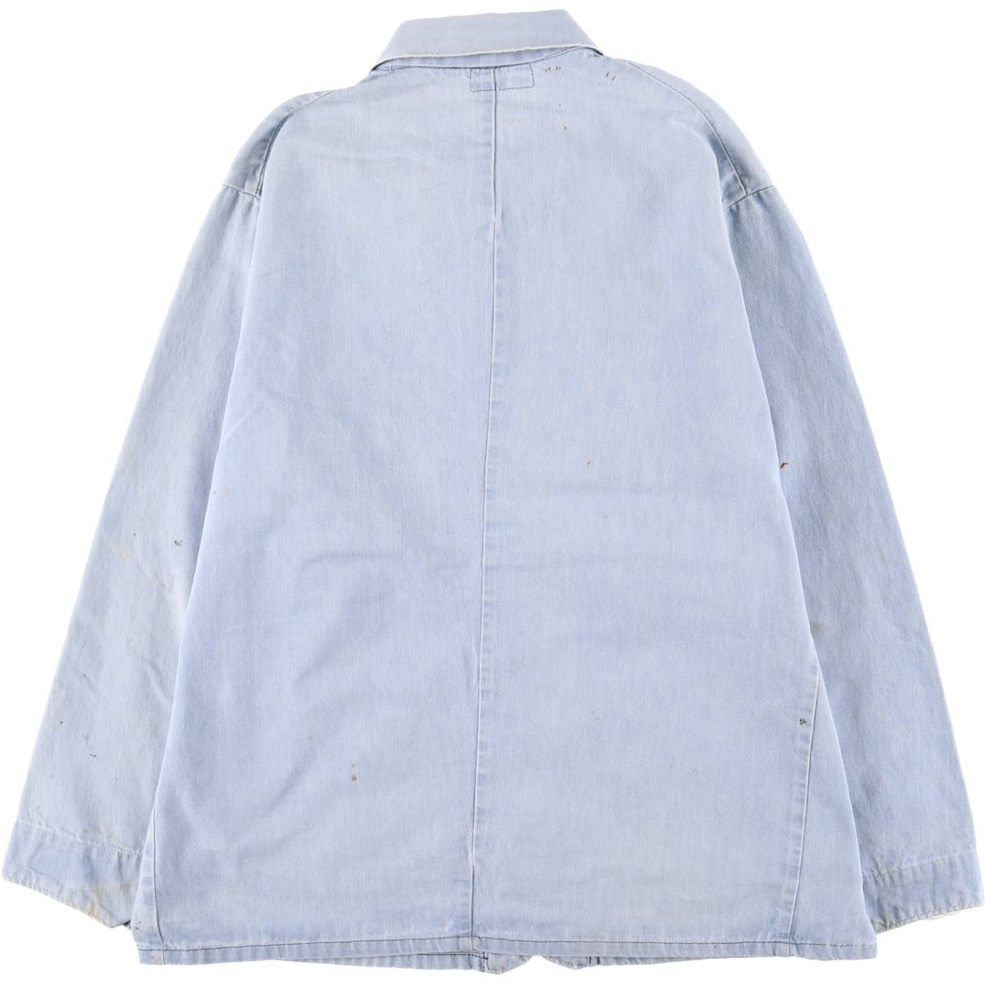 Vintage 1980'S Big B Brotherhood denim coverall, made in Canada, size L, men's unclear Blue type light blue Vintage Second Hand