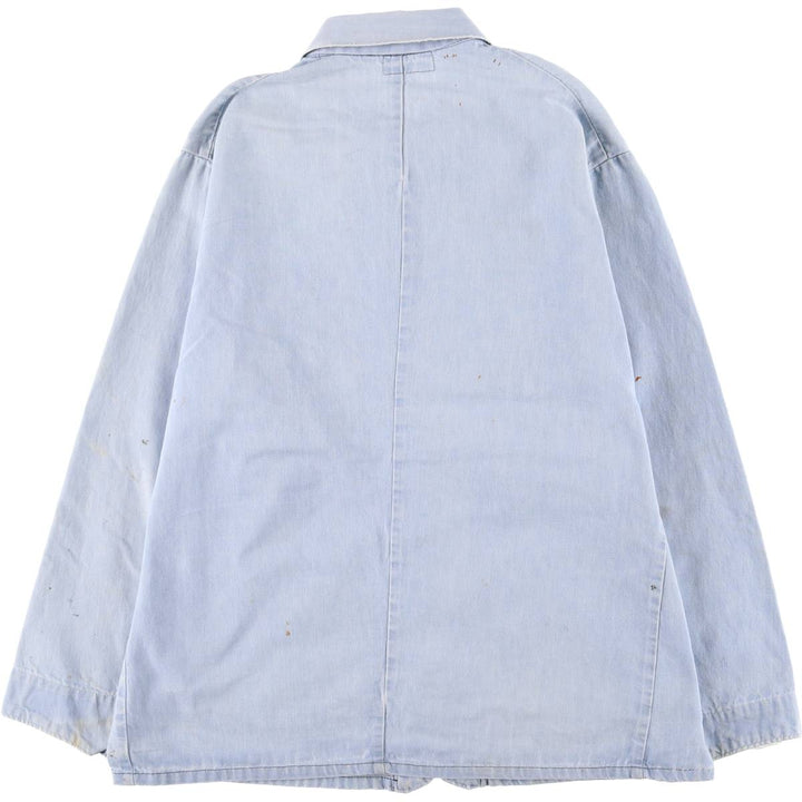 Vintage 1980'S Big B Brotherhood denim coverall, made in Canada, size L, men's unclear Blue type light blue Vintage Second Hand