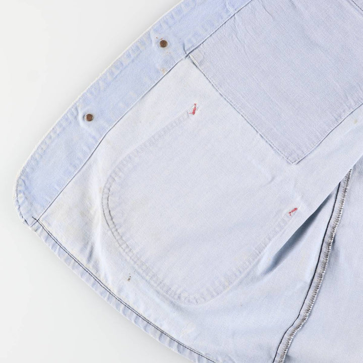 Vintage 1980'S Big B Brotherhood denim coverall, made in Canada, size L, men's unclear Blue type light blue Vintage Second Hand