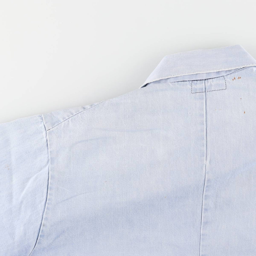 Vintage 1980'S Big B Brotherhood denim coverall, made in Canada, size L, men's unclear Blue type light blue Vintage Second Hand