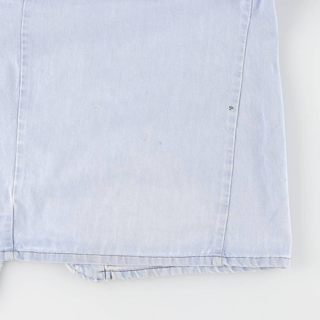 Vintage 1980'S Big B Brotherhood denim coverall, made in Canada, size L, men's unclear Blue type light blue Vintage Second Hand