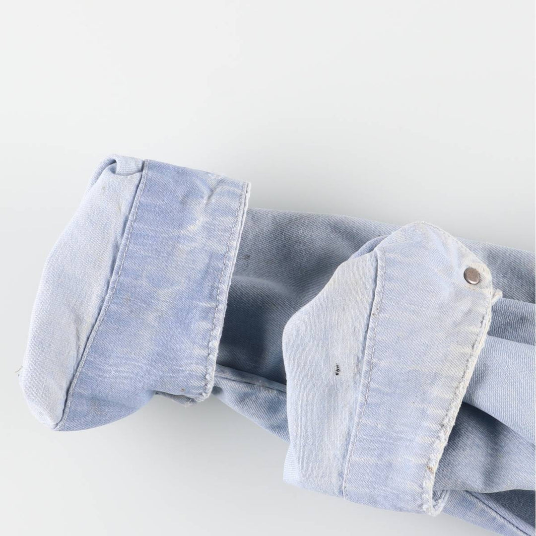 Vintage 1980'S Big B Brotherhood denim coverall, made in Canada, size L, men's unclear Blue type light blue Vintage Second Hand