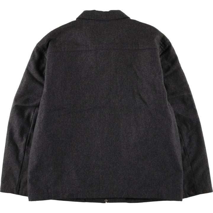 90'S GAP Vintage Padded Wool Sports Jacket, Men's XL Recycled wool Charcoal Vintage Second Hand