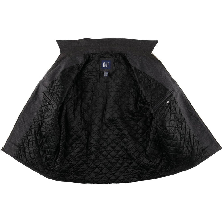 90'S GAP Vintage Padded Wool Sports Jacket, Men's XL Recycled wool Charcoal Vintage Second Hand