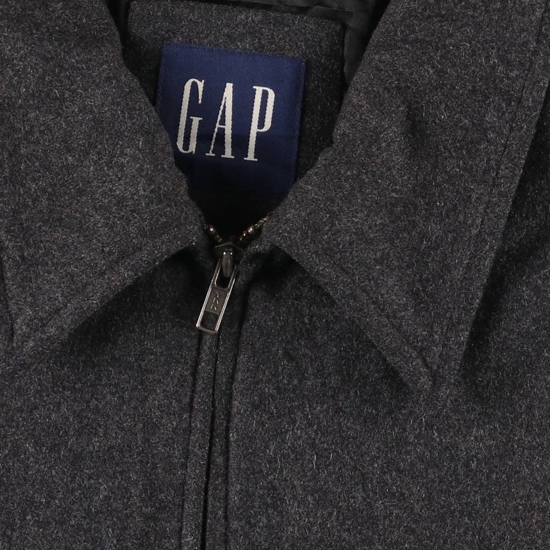 90'S GAP Vintage Padded Wool Sports Jacket, Men's XL Recycled wool Charcoal Vintage Second Hand