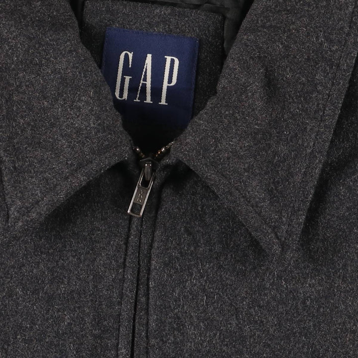 90'S GAP Vintage Padded Wool Sports Jacket, Men's XL Recycled wool Charcoal Vintage Second Hand