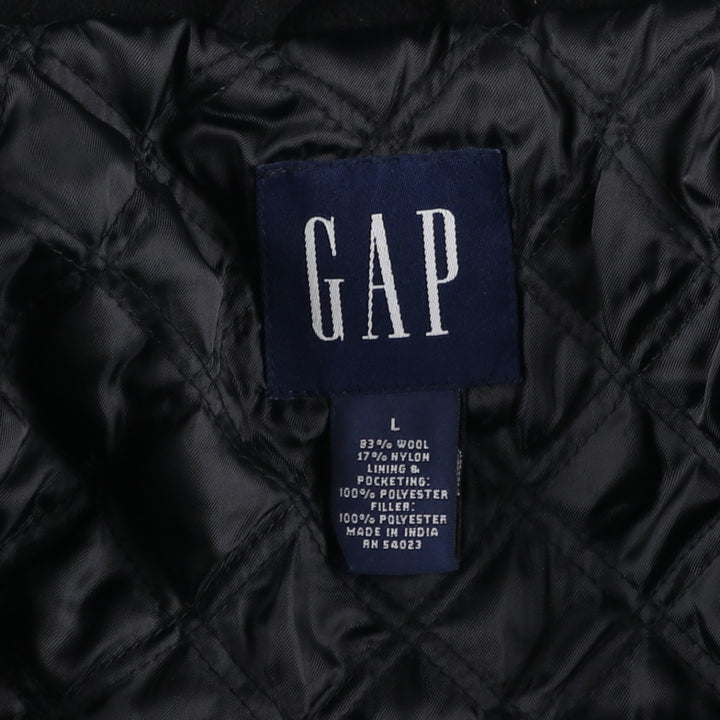 90'S GAP Vintage Padded Wool Jacket, Men's Size L wool black type Vintage Second Hand