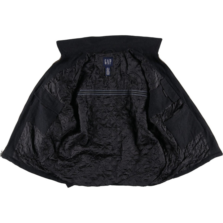 90'S GAP Vintage Padded Wool Jacket, Men's Size Medium Recycled wool black type Vintage Second Hand