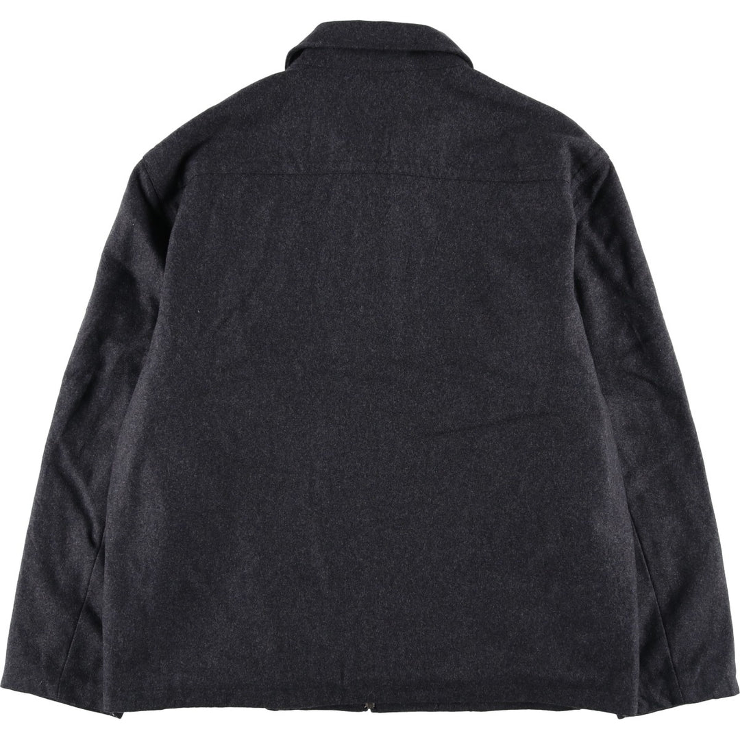 90'S GAP Vintage Padded Wool Jacket, Men's XL Recycled wool Charcoal Vintage Second Hand