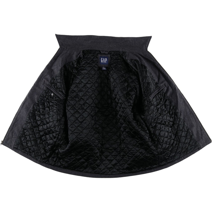 90'S GAP Vintage Padded Wool Jacket, Men's XL Recycled wool Charcoal Vintage Second Hand