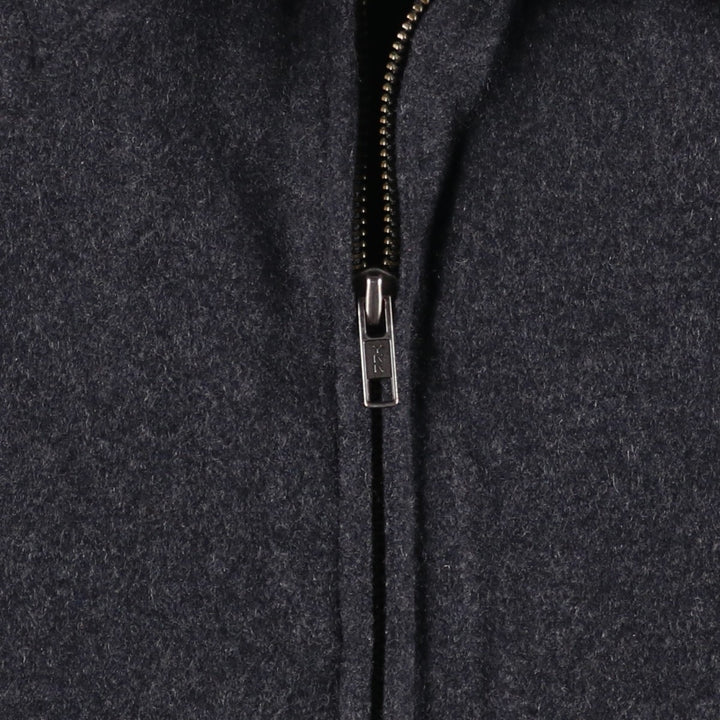 90'S GAP Vintage Padded Wool Jacket, Men's XL Recycled wool Charcoal Vintage Second Hand