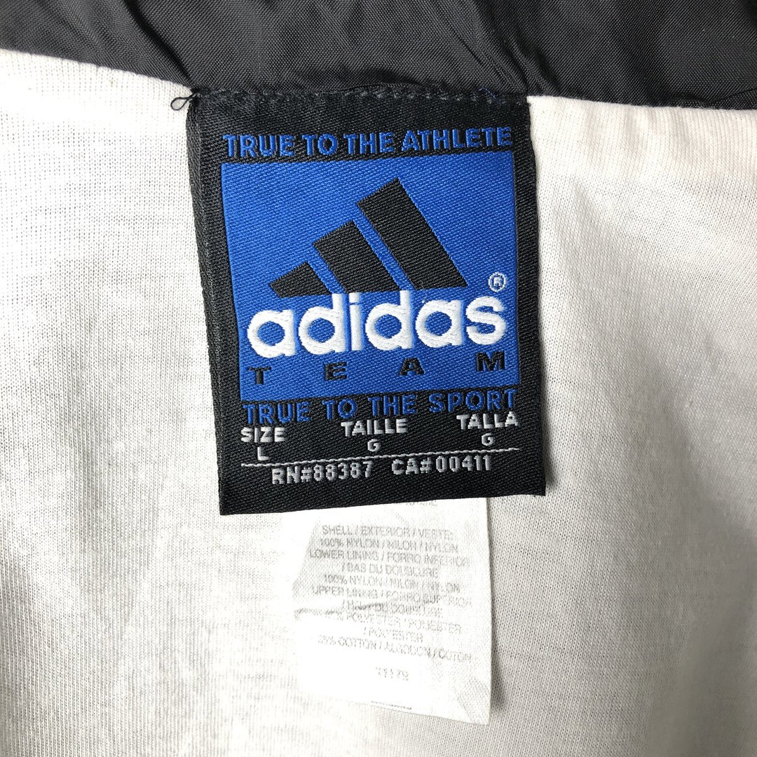 90'S Adidas Team Nylon Jacket, Men's, Size L, Vintage Nylon black type Vintage Second Hand