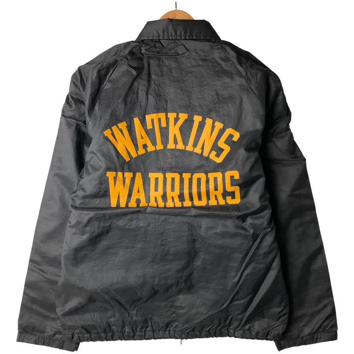 1970'S Champion Coach Jacket with Back Print, College Runner's Tag, Men's Size L unclear black type Vintage Second Hand