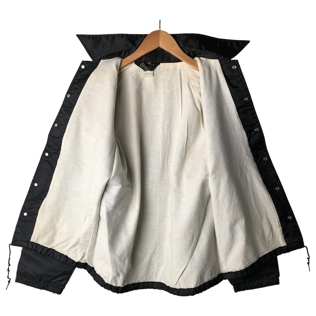 1970'S Champion Coach Jacket with Back Print, College Runner's Tag, Men's Size L unclear black type Vintage Second Hand