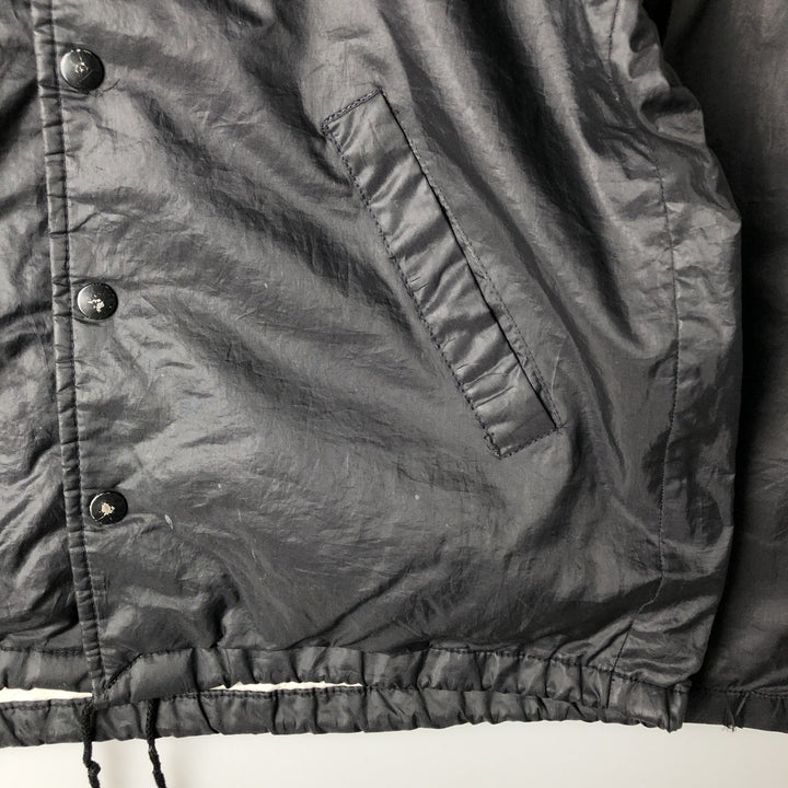 1970'S Champion Coach Jacket with Back Print, College Runner's Tag, Men's Size L unclear black type Vintage Second Hand