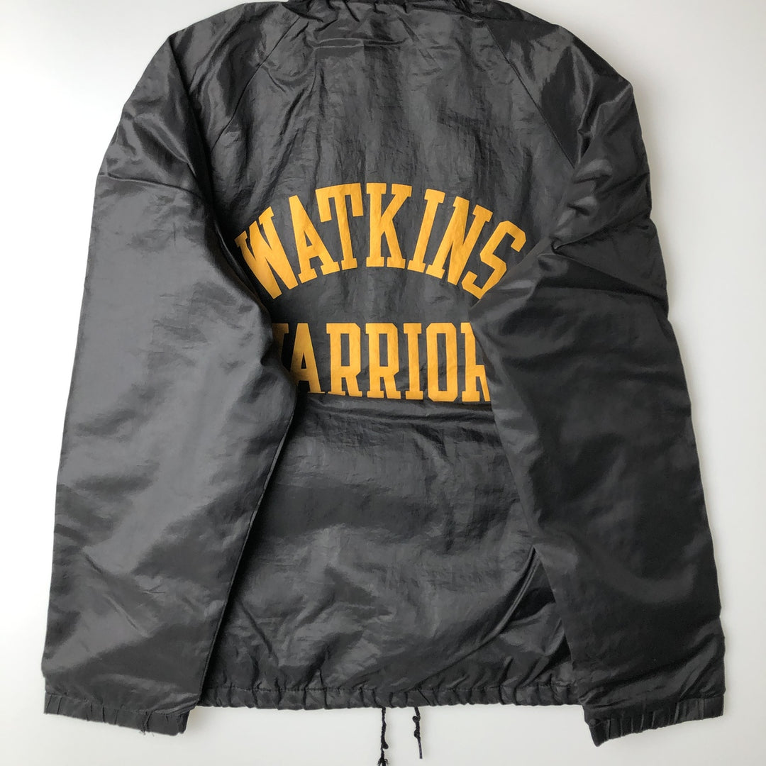 1970'S Champion Coach Jacket with Back Print, College Runner's Tag, Men's Size L unclear black type Vintage Second Hand