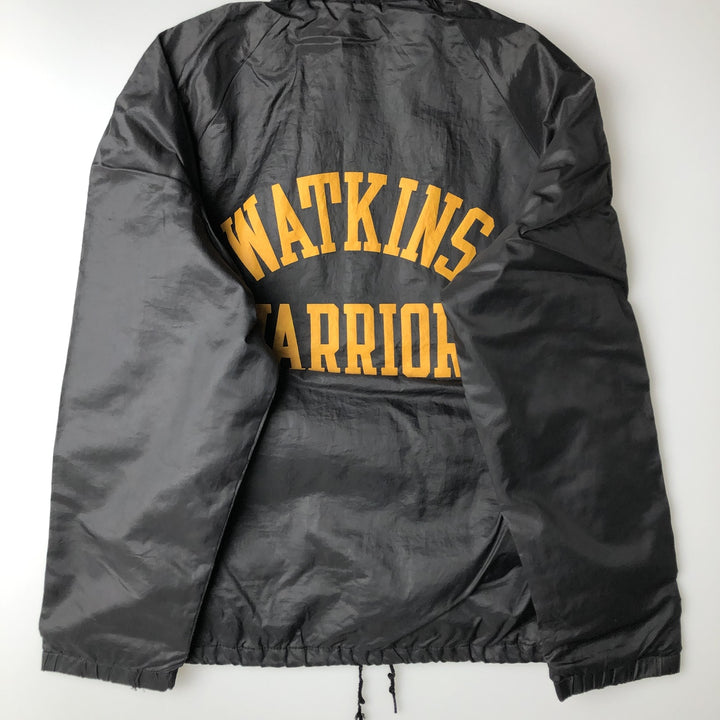 1970'S Champion Coach Jacket with Back Print, College Runner's Tag, Men's Size L unclear black type Vintage Second Hand