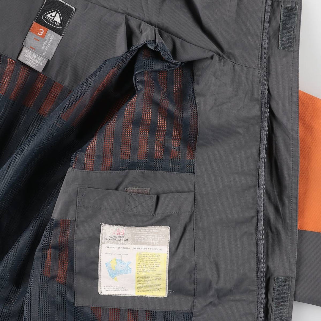 90s-00'S Nike ACG Windbreaker, Men's XXL polyester gray type Vintage Second Hand